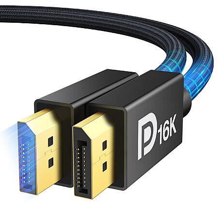 6.6Ft IVANKY 80Gbps Displayport Cable 2.1 $7.50 @ Amazon