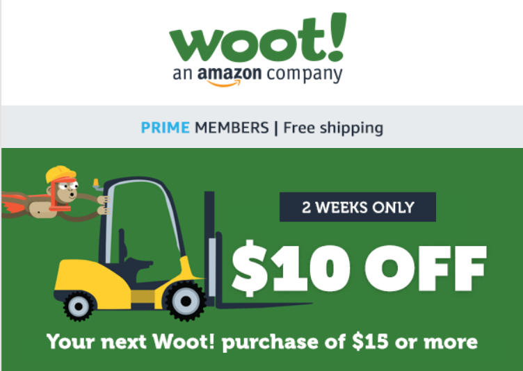 **YMMV*** Woot Coupon $10 off $15+ ***YMMV***