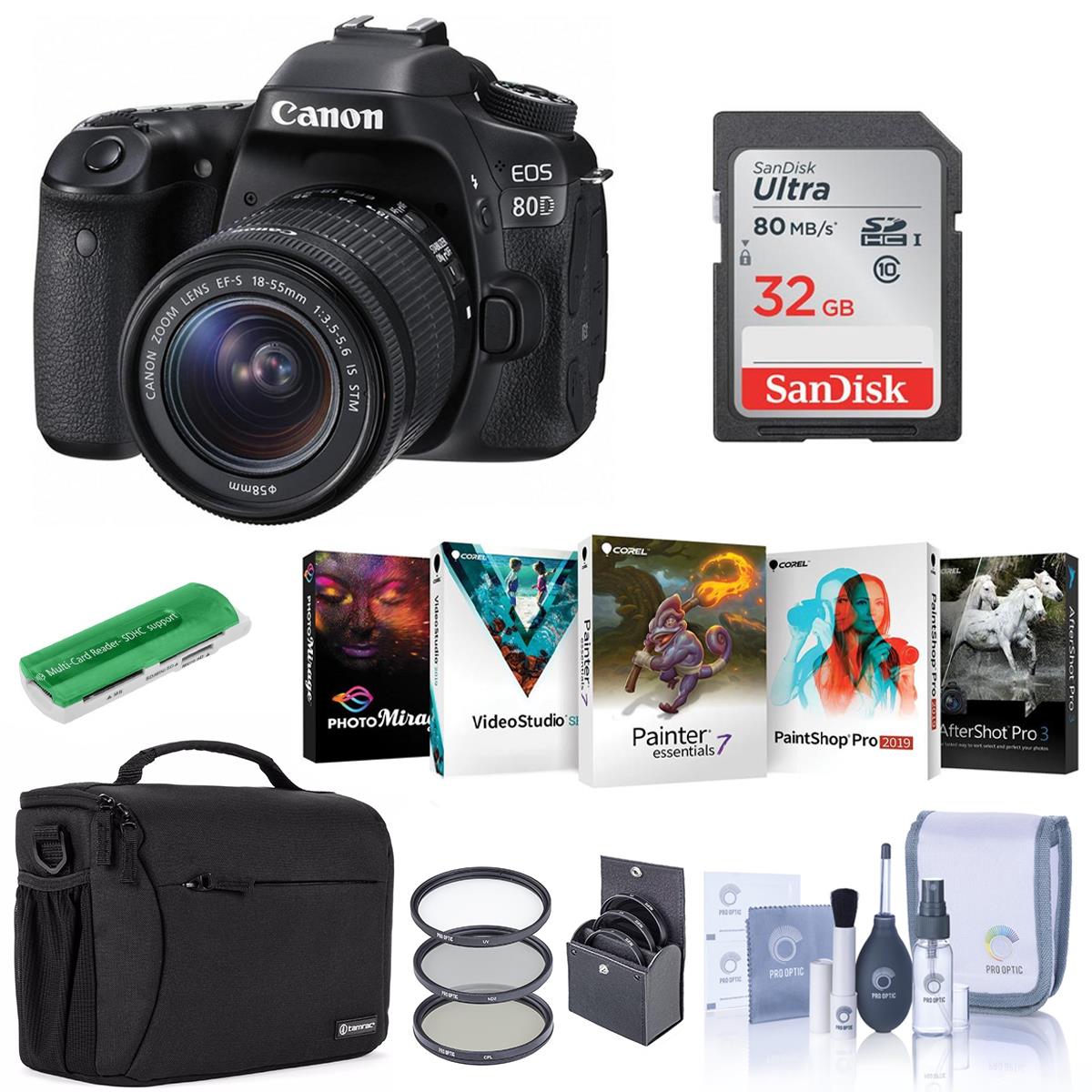 Canon: 80D DSLR with 18-55mm STM Lens $899, 18-135mm USM Lens + Rode VIDEOMIC GO $1149, 6D Mark 2 DSLR with EF 24-105mm $1599