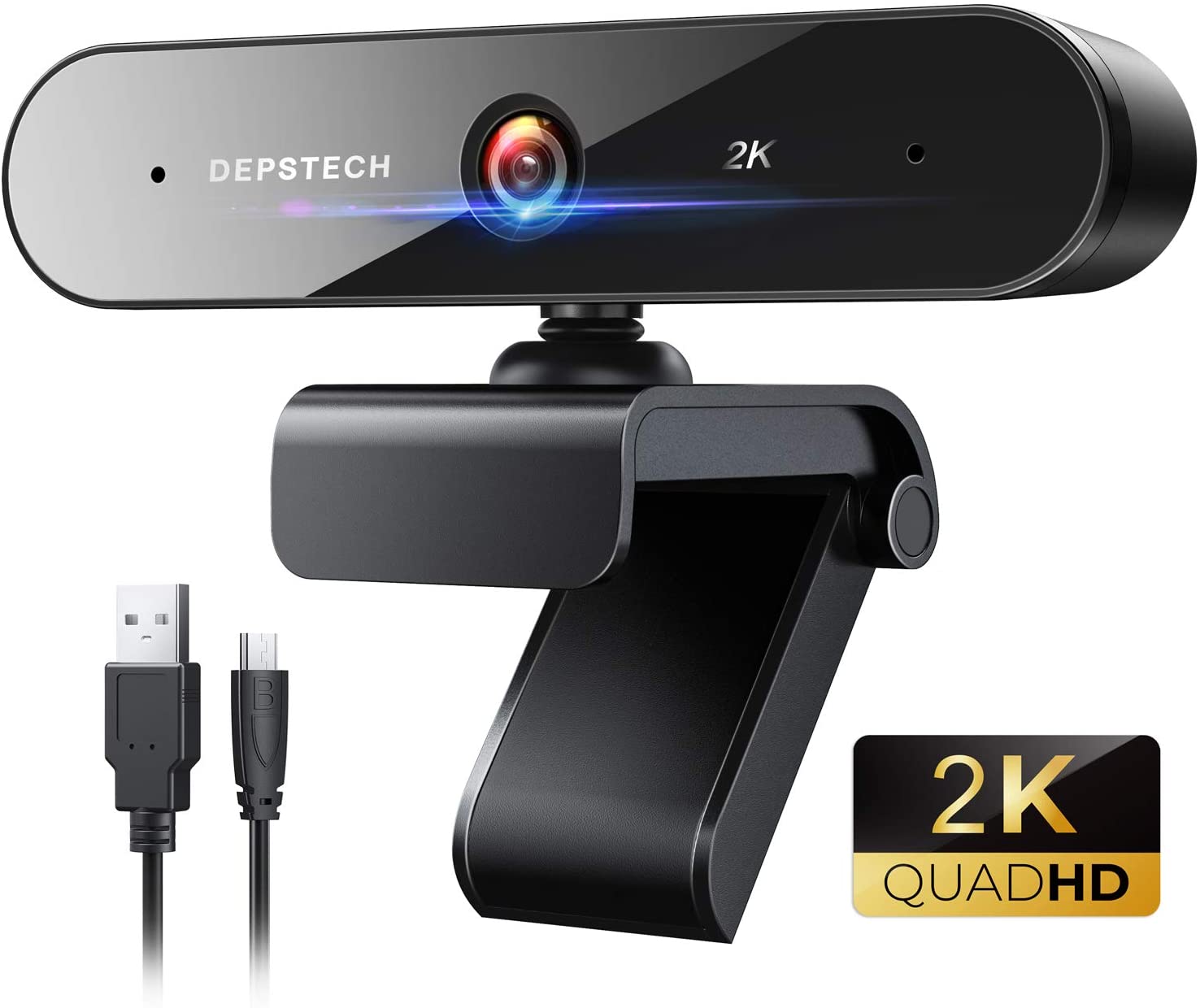 Depstech 2560x1440 Webcam w/ Dual Mics $19.59 + free s/h