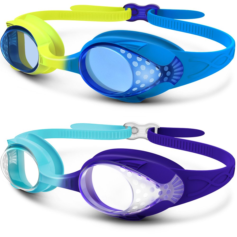 2 Pack Outdoormaster Uv Kids Swim Goggles 5