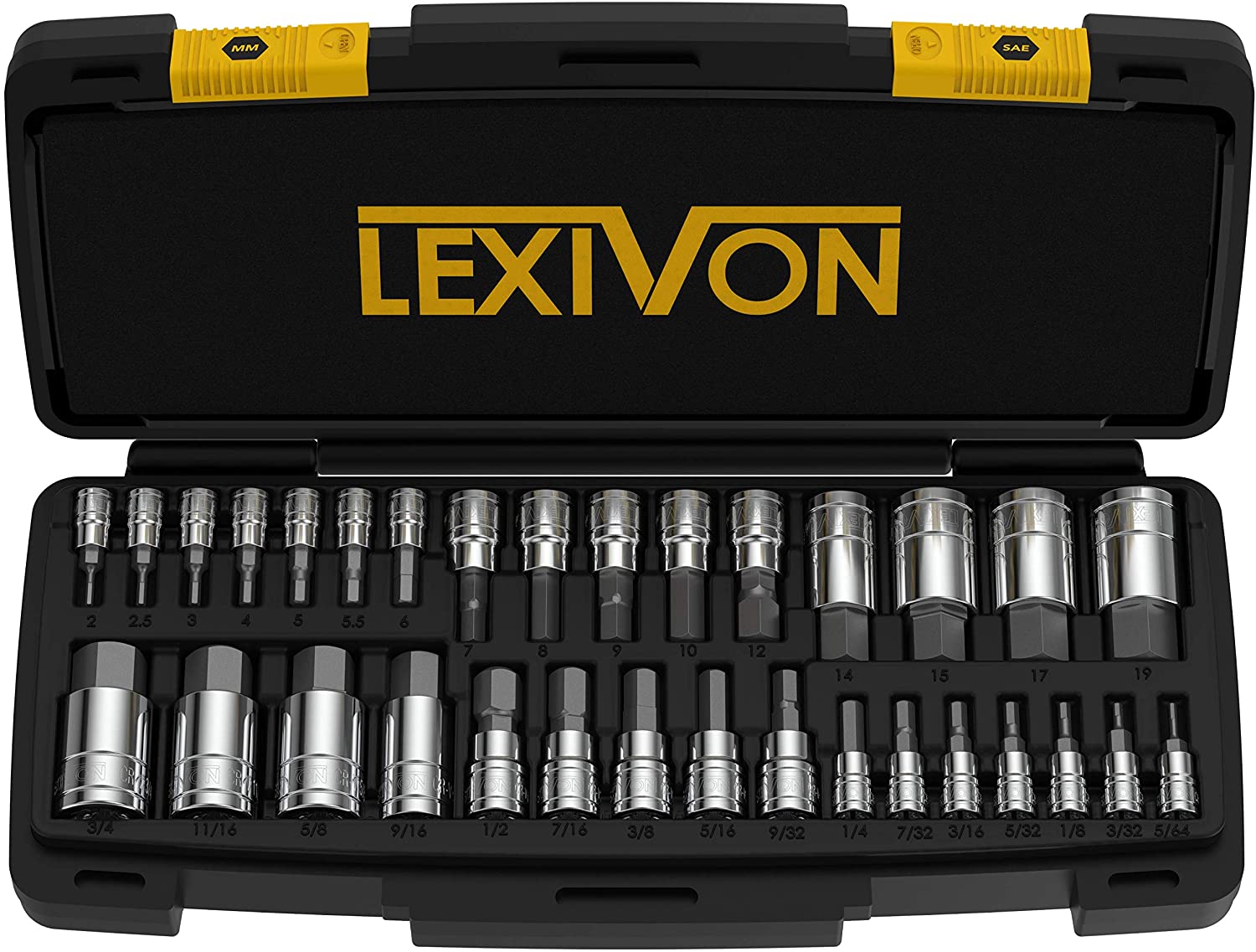 32-Piece LEXIVON S2 Alloy Steel Master HEX Bit Socket Set (SAE & Metric) $24.80 + Free Shipping