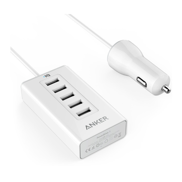 Anker 5-Port PowerDrive USB Car Charger $12 + free s/h