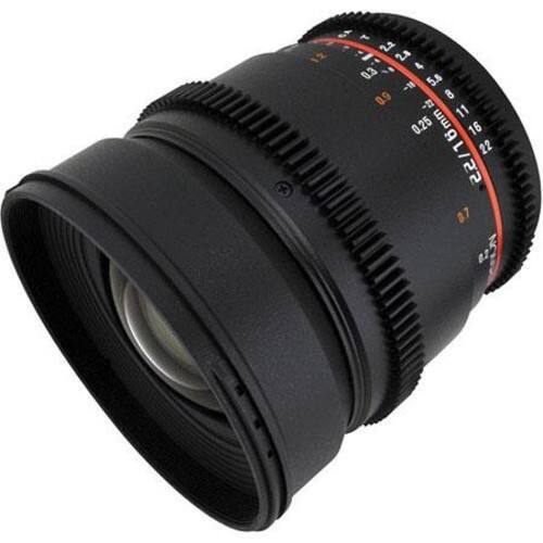 Rokinon 16mm T2.2 Cine Lens for Micro Four Thirds Camera's $179 (or less w/ SD Cashback) + free s/h