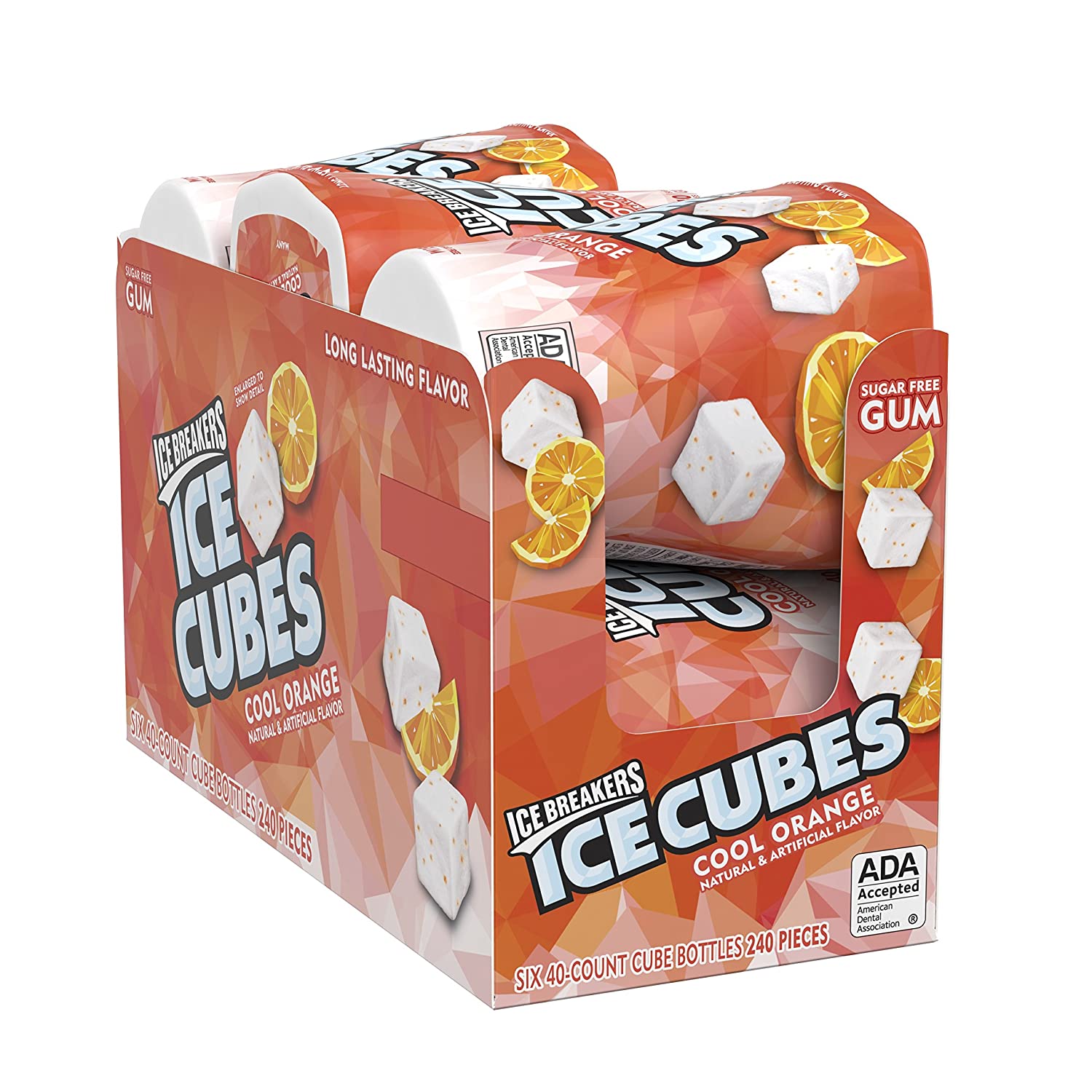 6-Pack Ice Breakers Ice Cubes Sugar Free Gum, Cool Orange, 40 Piece each $8.55