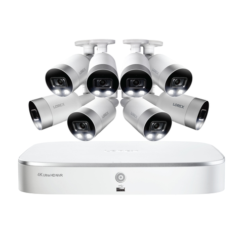 Lorex 4K Ultra HD 8-Channel IP Security System NVR  with 8 Smart Deterrence 4K Cameras $699.99