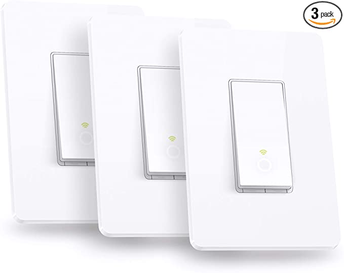 Kasa Smart Light Switch HS200P3 3 Pack, Needs Neutral Wire, 2.4GHz Wi-Fi Light Switch, UL Certified, No Hub Required,  White  - $33.99 AC