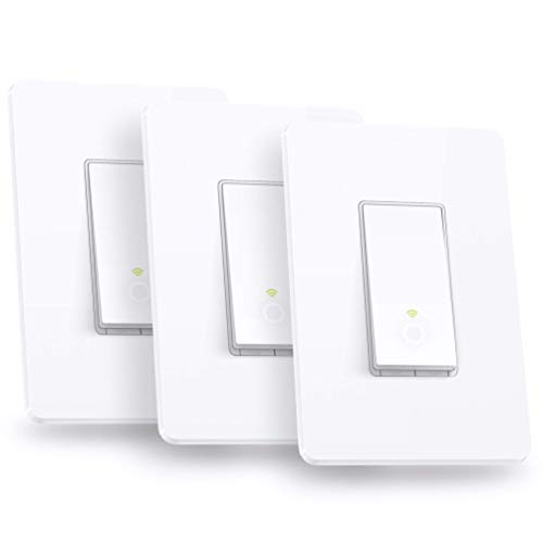 Kasa Smart On/Off Light Switch HS200P3, Single Pole, Needs Neutral Wire, 2.4GHz Wi-Fi Works with Alexa and Google Home, UL Certified, 3 Count , White - $32.19