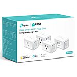 Kasa Smart Plug Mini 15A Energy Monitoring Smart Outlet Apple HomeKit Siri Alexa &amp; Google Home  2.4G WiFi 4-Pack (EP25P4) - $39.99