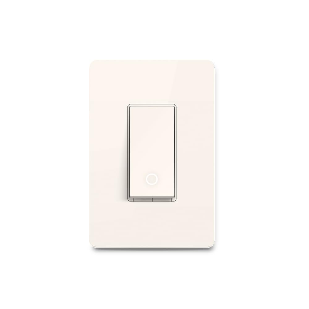 Kasa Smart Light Switch HS200-LA, Single Pole,Neutral Wire Required, 2.4GHz Wi-Fi Light Switch Compatible with Alexa and Google Home, UL Certified,  Light Almond -$14.99