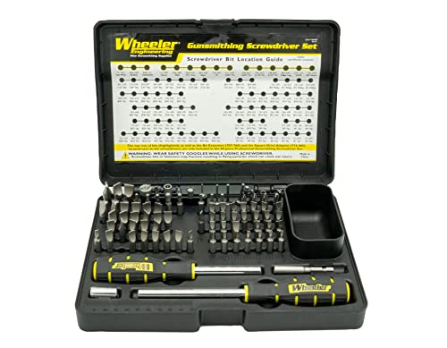 Wheeler 89-Piece Professional Screwdriver Set with 2 Handles Storage Case for Gunsmithing and Maintenance $57.45