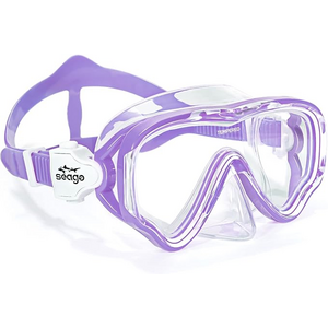 Seago Kids Swim Goggles Snorkel Diving Mask for Youth(5-15), Anti-Fog 180&deg; Clear View $6.49