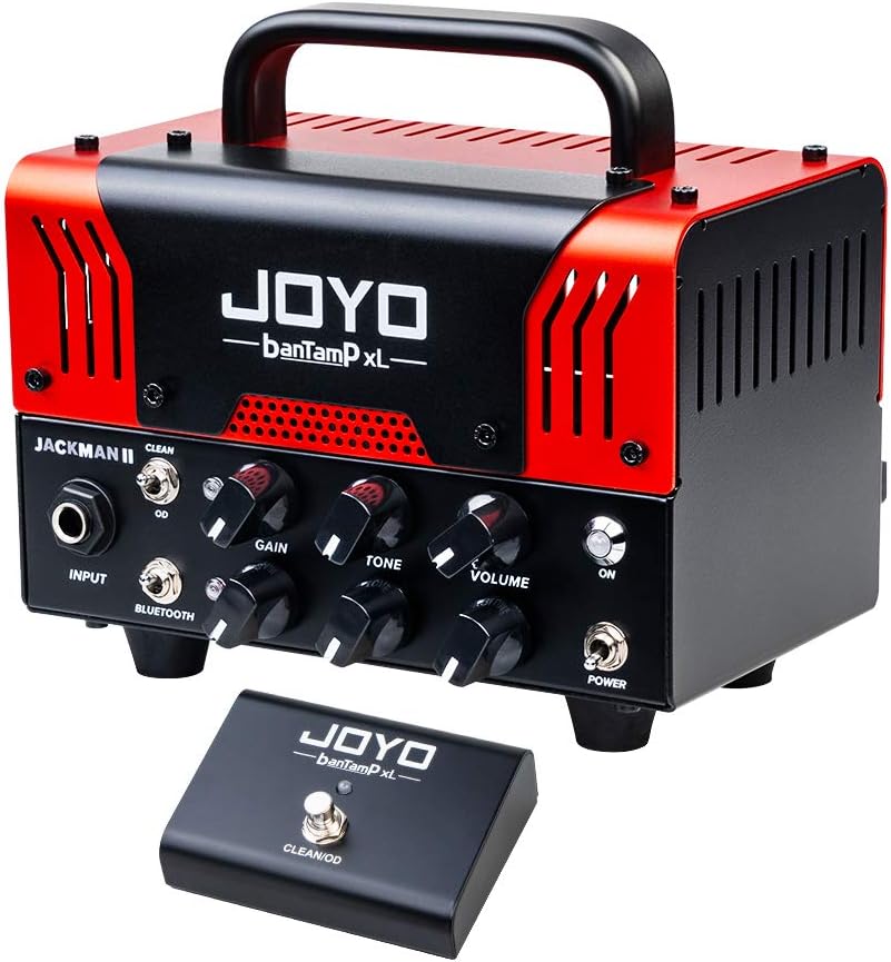 JOYO Jackman II BanTamp XL Series Mini Amp Head 20 Watt Preamp 2 Channel Hybrid Tube Guitar Amplifier with Bluetooth (Red) - $144.99