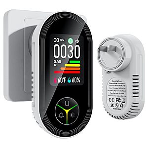 Plug-in Carbon Monoxide Detector with Temperature & Humidity $14.99 - Amazon
