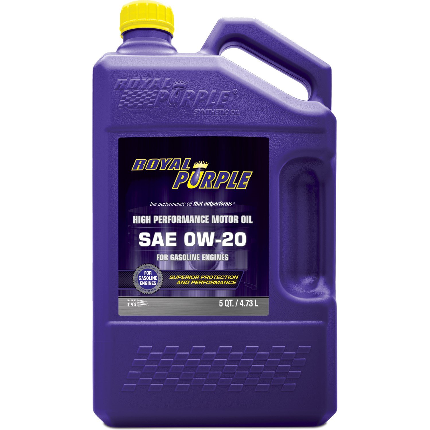 Royal Purple 51020 API-Licensed SAE 0W-20 High Performance Synthetic Motor Oil - 5 qt. $31.36
