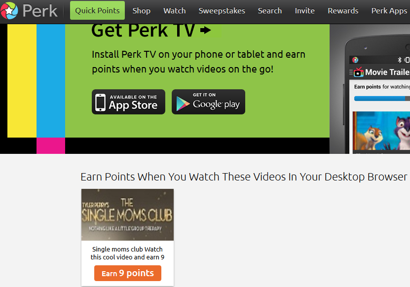 Perk TV Rewards Program