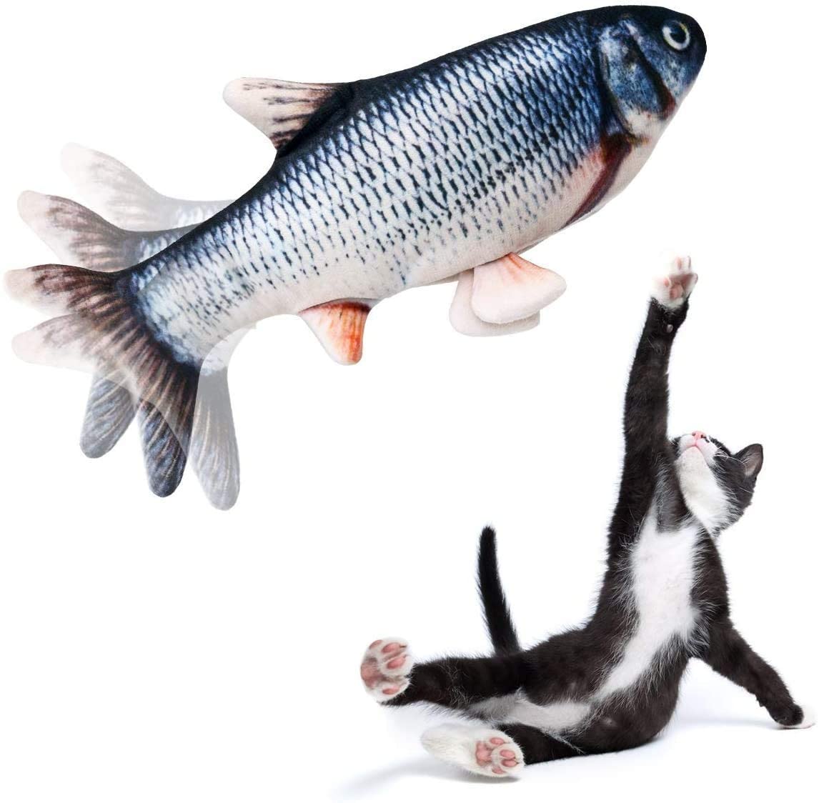 Flopping Fish Cat Toy with Catnip Bag