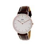 Daniel Wellington Women's Bristol 0511DW Brown Leather Quartz Watch with White Dial - $70.99 Shipped