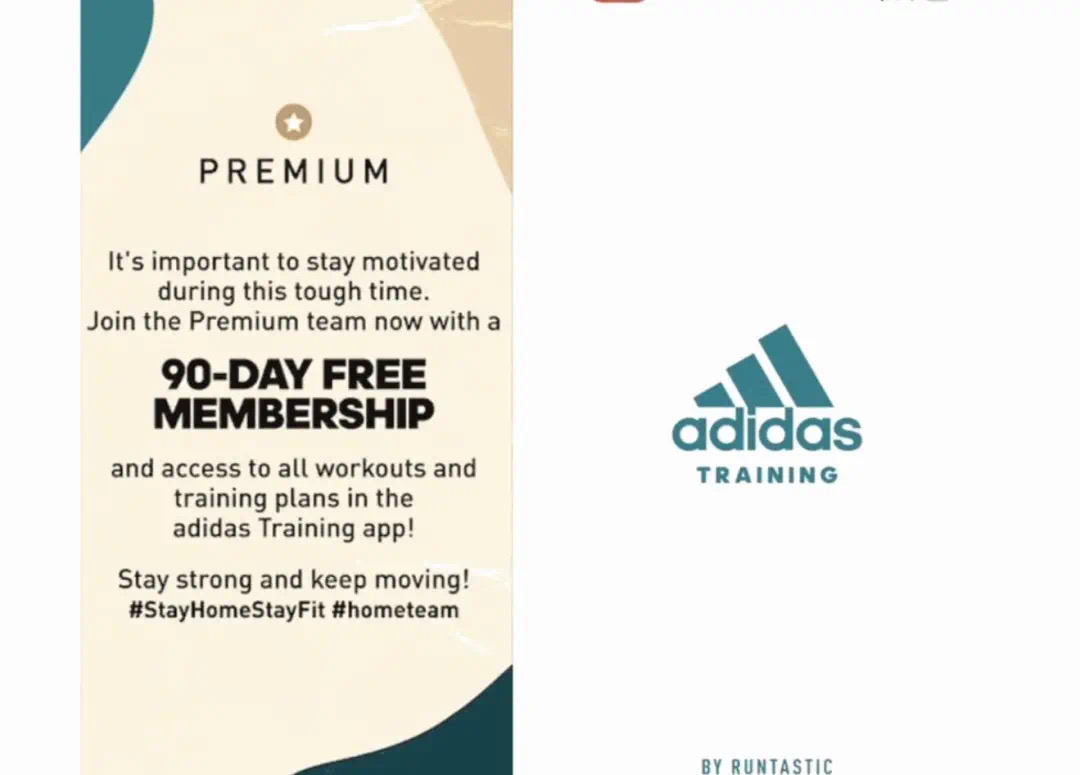 Adidas Runtastic 3 month Premium Free 