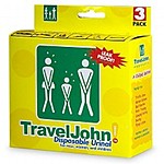 3-pack TravelJohn Disposable Urinal for Men, Women &amp; Children $3.74 + Free Shipping