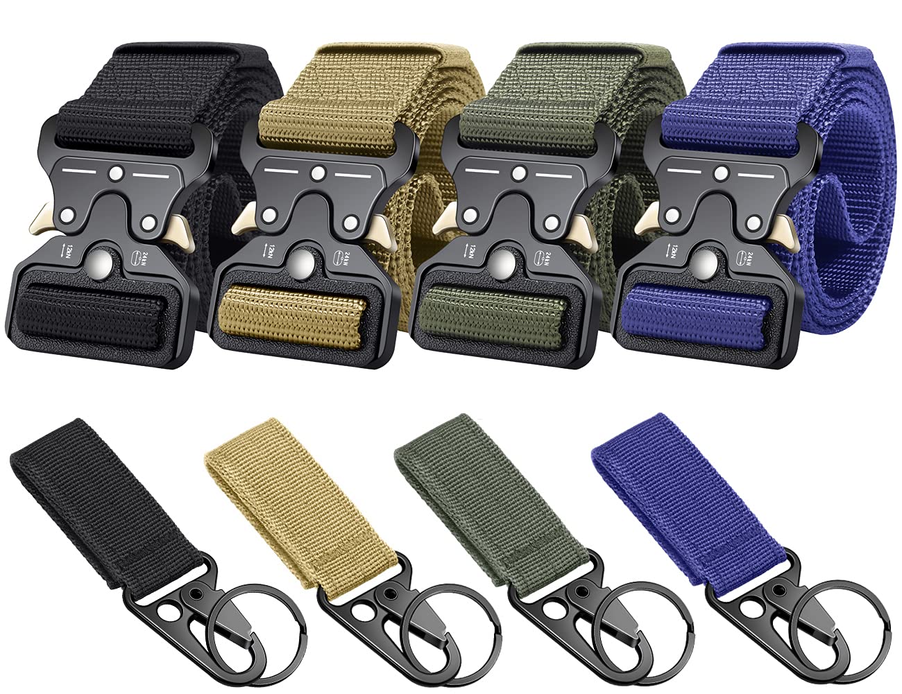 Ginwee 4-Pack Tactical Belt, $20.79 Amazon Military, Riggers Belts for Men, Heavy-Duty Quick-Release Metal Buckle with Extra Molle Key Ring Holder Gears f/s prime exclusive