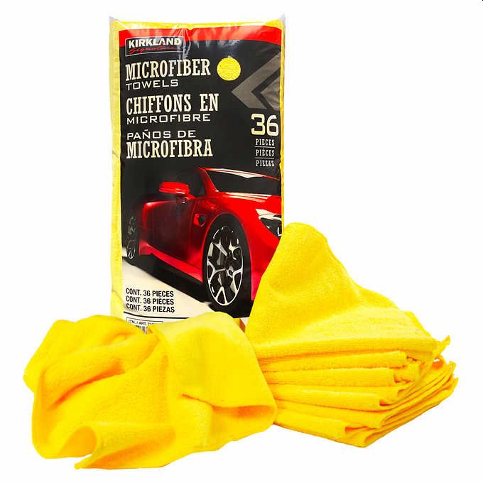 Costco Kirkland Signature Ultra Plush Microfiber Towel, Yellow, 16 in