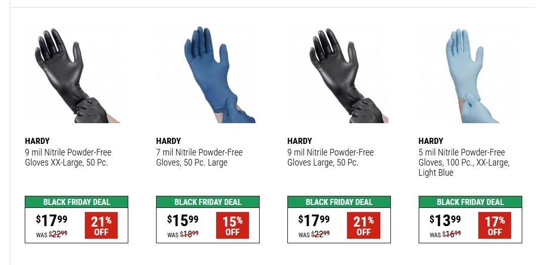 Harbor Freight Nitrile Gloves_1521 Off