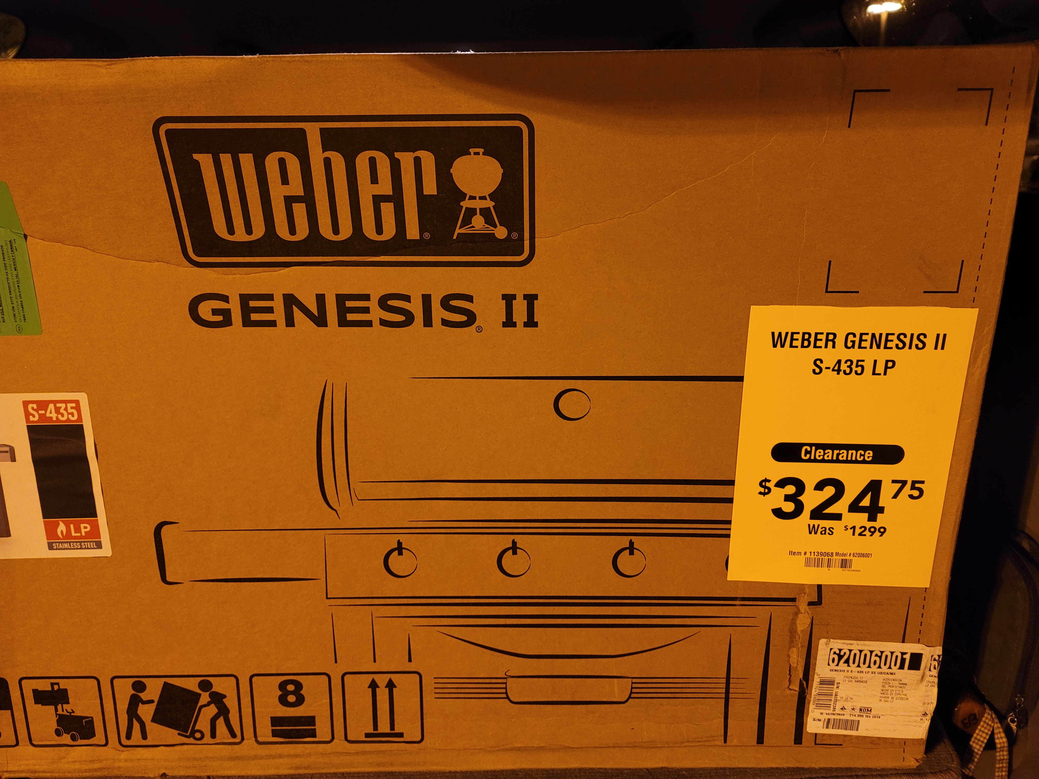 Weber Genesis II S-435 LP $324.75 Lowe's B&M YMMV $324.75