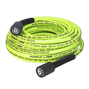 Flexzilla Pressure Washer Hose with M22 Fittings, 1/4 in. x 50 ft., ZillaGreen - HFZPW3450M-E .94
