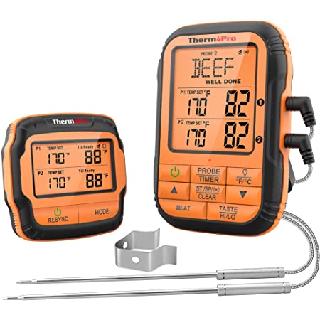 ThermoPro Wireless Meat Thermometer TP28, 500FT Remote Grill Thermometer with Dual Probe $39.99