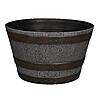 Style Selections 19.29-in W x 19.29-in L Gray Wine Barrel Planter $11.48