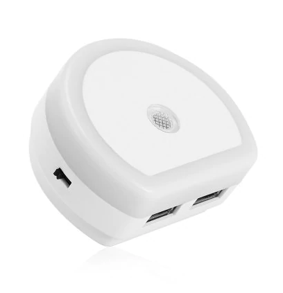 3-pack Dual USB Port Adapter Charger with Sensitive Light-Sensor Night Light - $2.99 + Free Shipping