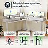 FLEXISPOT 71&amp;quot; Large L Shaped Standing Desk Electric Corner Table with Shelf, 4 Storage Drawers, Adjustable Computer Workstation (White Top + White Frame) $282