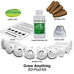 AeroGarden Grow Anything Seed Kit (50 pod); 6 bottles of nutrients, 50 pods/baskets/domes/labels $35.42