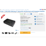 New Kicker Hideaway Powered Subwoofer 11HS8 - $209  Sonic Electronix - Free Shipping