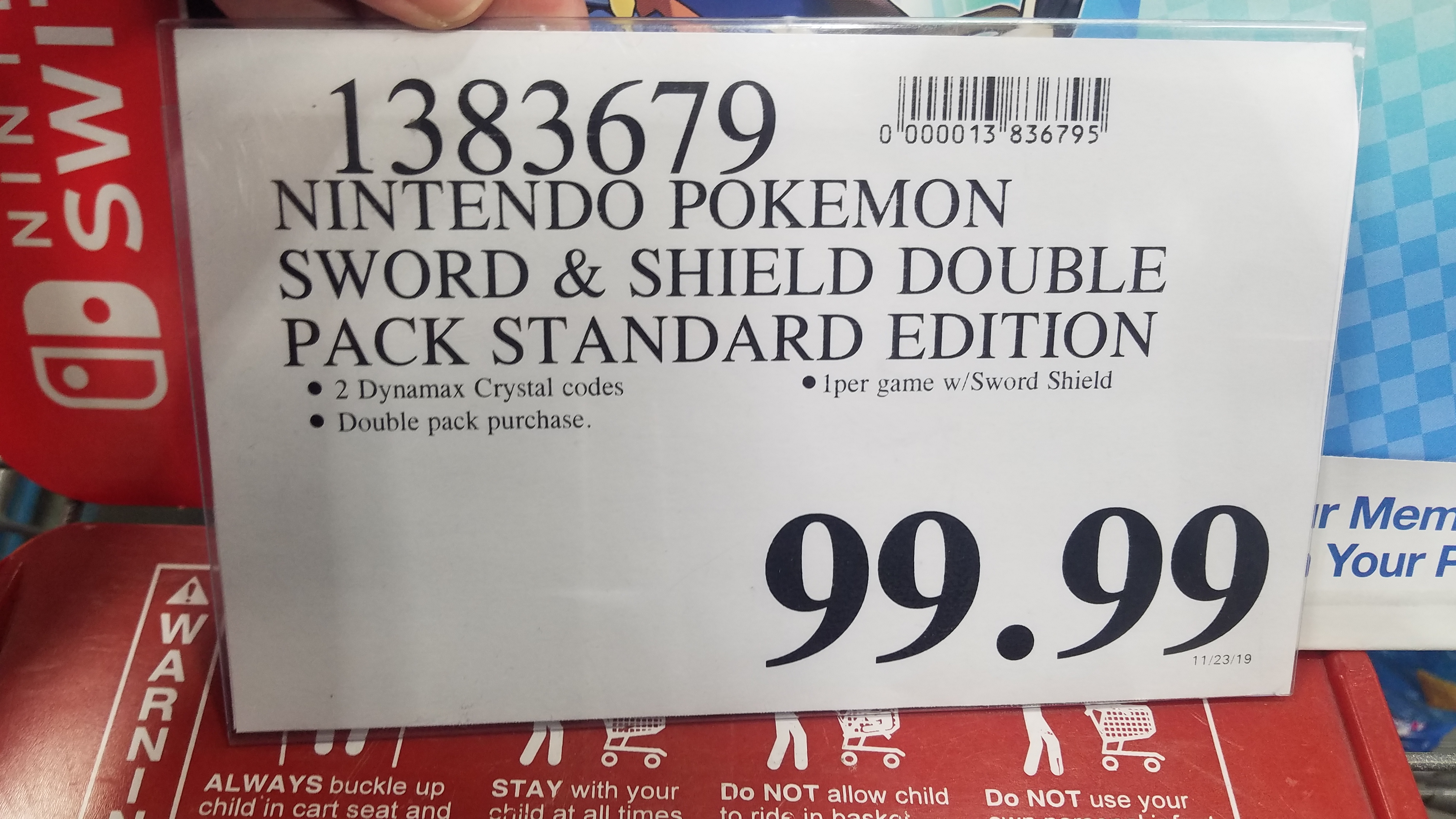 9999 Pokemon Sword Shield Nintendo Switch Double Pack Costco