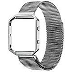 Swees® Milanese Loop Stainless Steel Wrist Watch for Fitbit Blaze Bands with Frame Metal on sale for $10.99 - $14.99