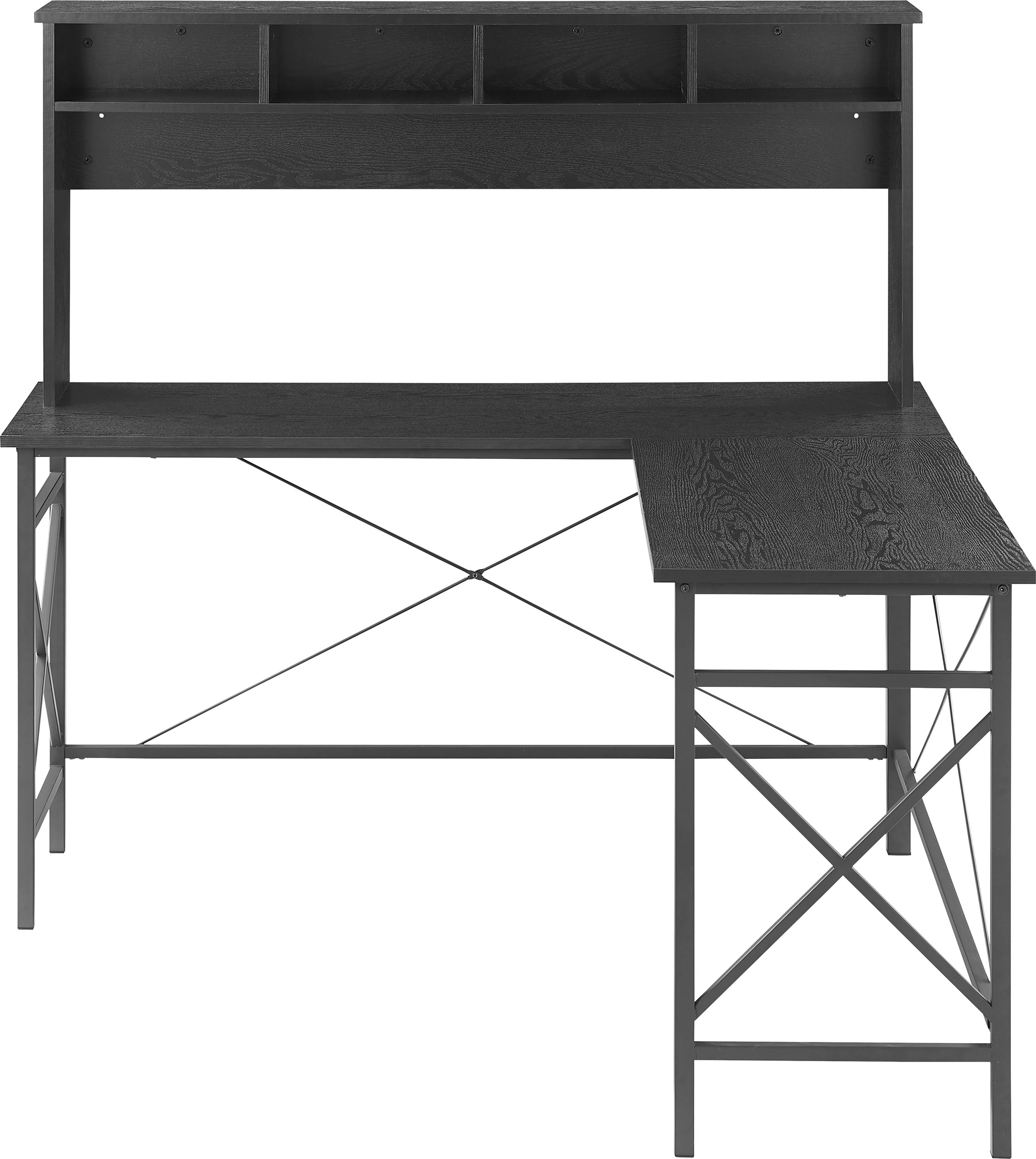 Insignia L-Shaped Computer Desk with Hutch (Black) $149.99 + Free Shipping