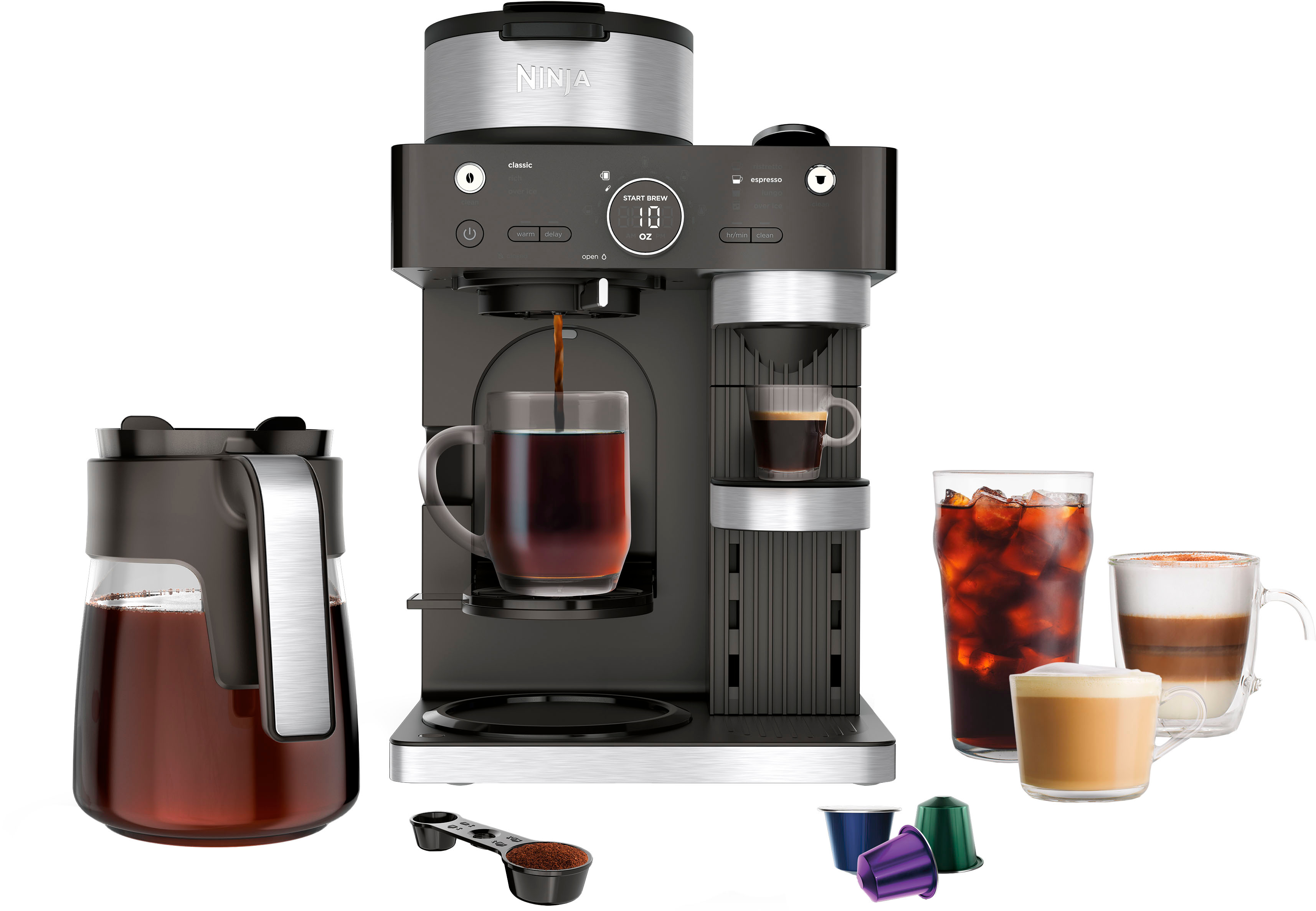 Ninja CFN601 Single Serve Espresso & Coffee Barista System w/Built-in Frother (Coffee and Nespresso Capsule Compatible) $180 + Free Shipping