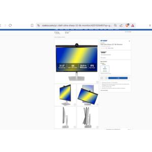 Dell Ultra Sharp 32” 6K Monitor U3224KB $999.99 - Costco