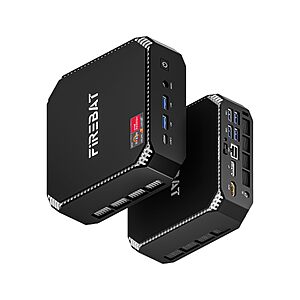 FIREBAT Mini Gaming PC Ryzen7 7735HS【A6】8C/16T, Up to 4.75GHz 54W, AMD Radeon 680M Graphics, USB-C, WiFi6/BT5.2/2.5G LAN, 16GB LPDDR5 RAM, 512GB PCIe SSD $399