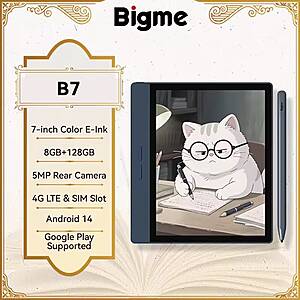 Bigme B7 7&quot; Color E-Ink Reader 8+128GB Android 14 Tablet w/ 5MP rear camera $199.8 + Free Shipping