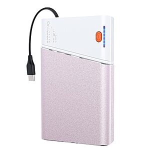 Prime: Kesguar Portable Charger 20000mAh 22.5W PD Fast Charging Power Bank Built-in Cable Metal Case $14.99 + Free Shipping