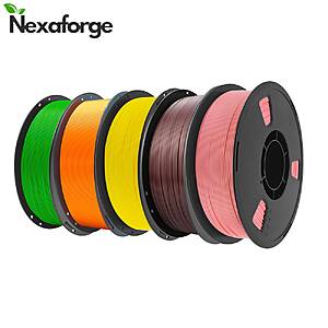 Nexaforge 5KG MIX PLA  Filament 1.75mm Multicolor Bundle 5-Pack $35.8 + Free Shipping