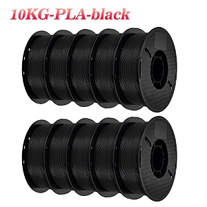 KINGROON 10KG PLA Filament 1.75mm 10 Rolls Black $61 + Free Shipping $60.7