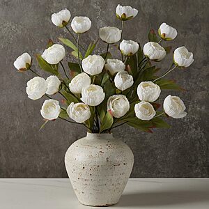 InnoGear 6 Pcs 27.36" Faux Peonies Artificial Flowers $13.49 + Free Shipping