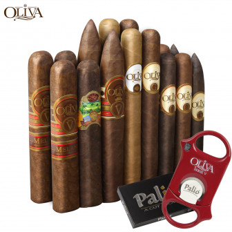 Oliva Ultimate 16-Cigar Jr. Sampler + Oliva Palio Cutter Upgrade $49.99