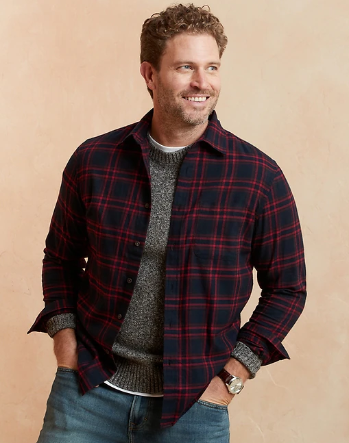 Banana Republic Factory Slim-Fit Untucked Flannel Shirts $20