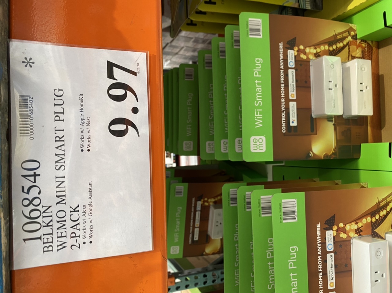 Ymmv B Amp M Belkin Wemo Mini Wifi Smart Plug 2 Pack 9 97 Costco