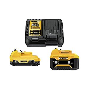DEWALT DCB135C 2-Piece 12V 3 Ah / 5 Ah Lithium-Ion Batteries and Charger Starter Kit $94.99